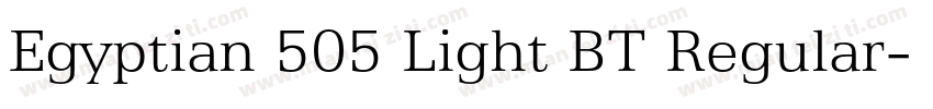 Egyptian 505 Light BT Regular字体转换